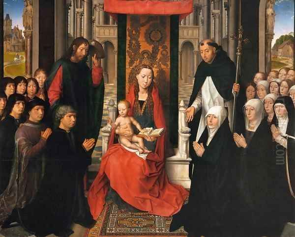 Virgin and Child with Sts James and Dominic Oil Painting by Hans Memling