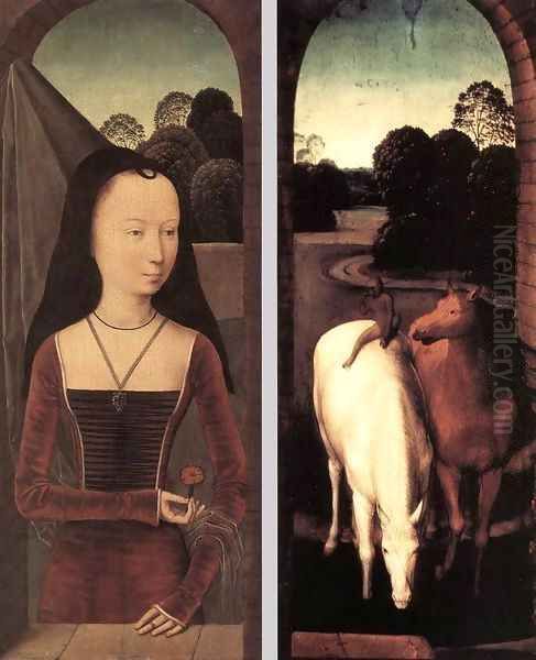 Diptych with the Allegory of True Love Oil Painting by Hans Memling