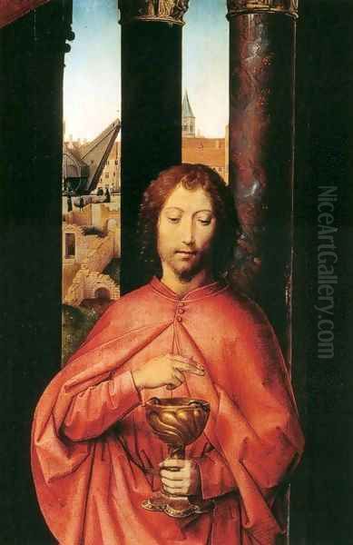 St John Altarpiece (detail) 3 Oil Painting by Hans Memling