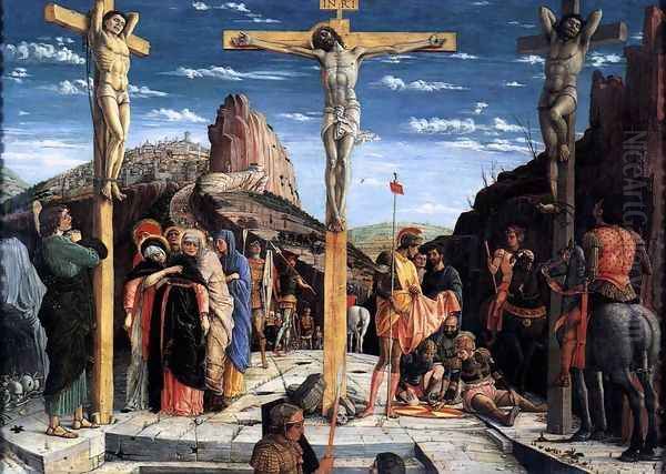 Crucifixion (Crocifissione) Oil Painting by Andrea Mantegna