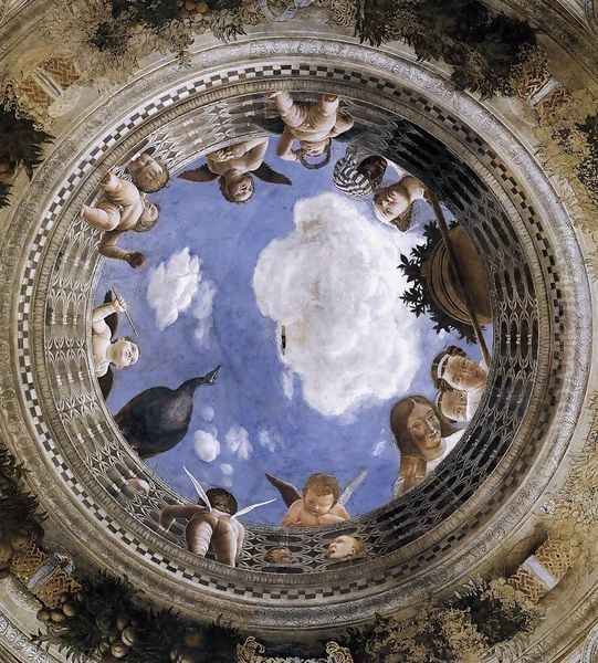 Ceiling Oculus 1471-74 Oil Painting by Andrea Mantegna