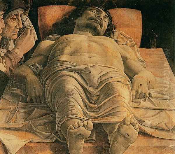 The Lamentation over the Dead Christ c. 1490 Oil Painting by Andrea Mantegna