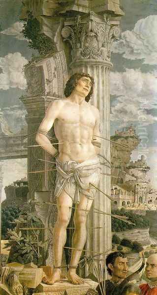 St Sebastian 1456-59 Oil Painting by Andrea Mantegna