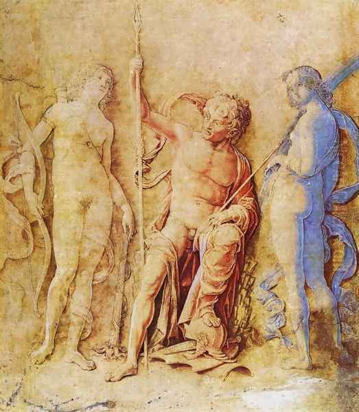 Mars Venus And Diana Oil Painting by Andrea Mantegna