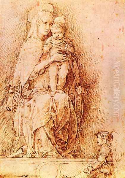 Madonna And Child Oil Painting by Andrea Mantegna