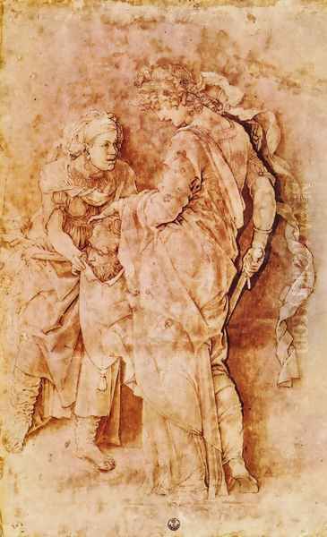 Judith With The Head Of Holofernes Oil Painting by Andrea Mantegna