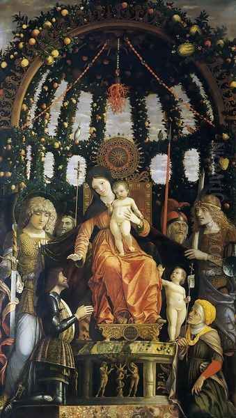 Madonna of Victory 1496 Oil Painting by Andrea Mantegna