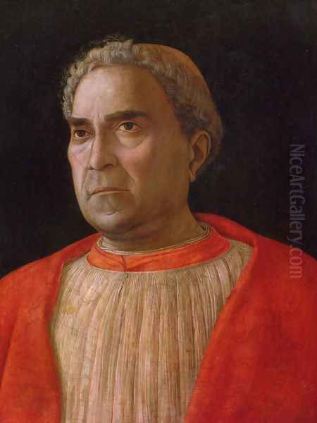 Portrait Of Cardinal Lodovico Trevisano Oil Painting by Andrea Mantegna