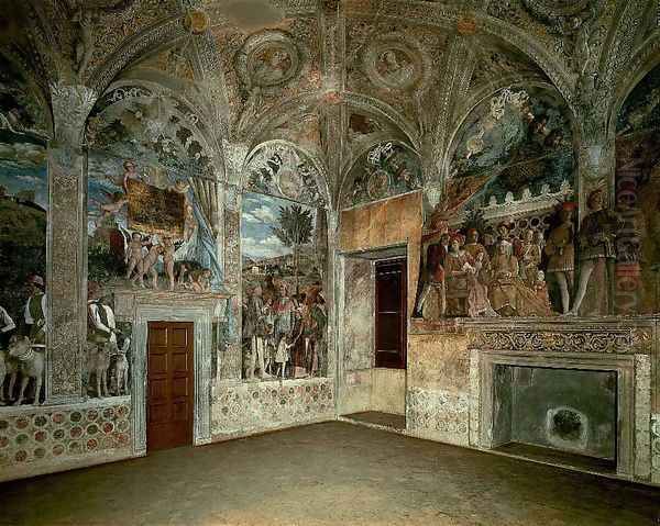 View Of The West And North Walls Oil Painting by Andrea Mantegna