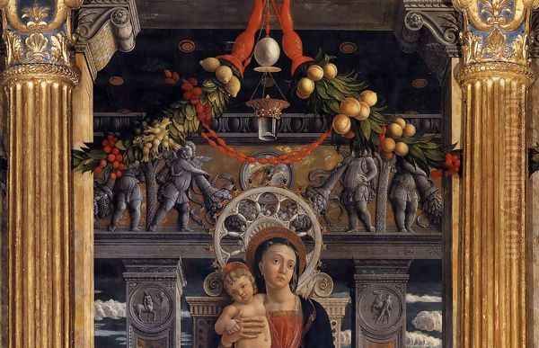 San Zeno Polyptych (detail-1) 1457-60 Oil Painting by Andrea Mantegna