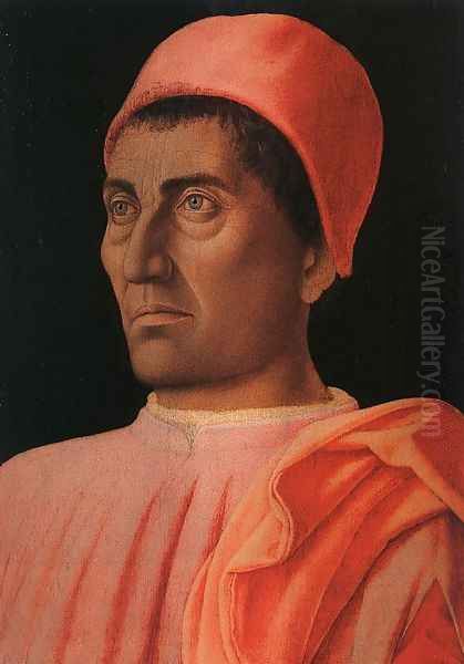 Portrait of the Protonary Carlo de' Medici (or Portrait of a Cardinal) Oil Painting by Andrea Mantegna