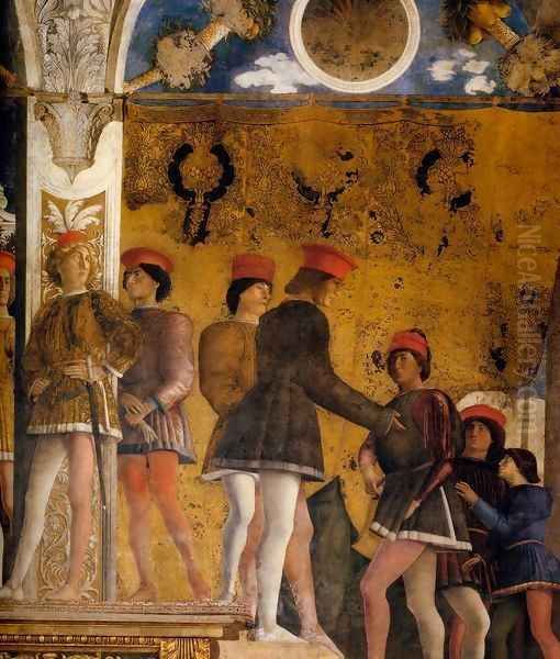 The Court of Gonzaga (detail) 2 Oil Painting by Andrea Mantegna