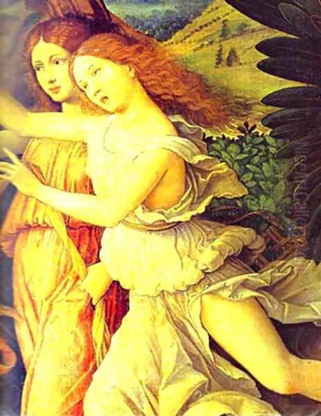 Mars And Vernus Known As Parnassus Detail 2 Louvre Paris France Oil Painting by Andrea Mantegna