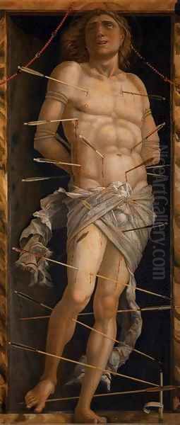 St Sebastian Oil Painting by Andrea Mantegna