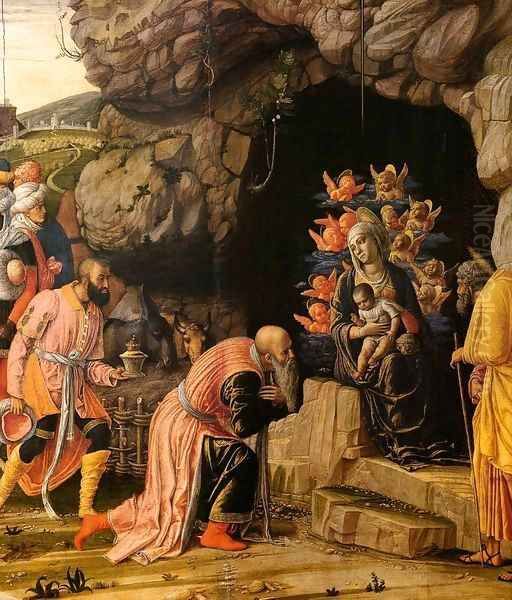 The Adoration of the Magi (detail) Oil Painting by Andrea Mantegna