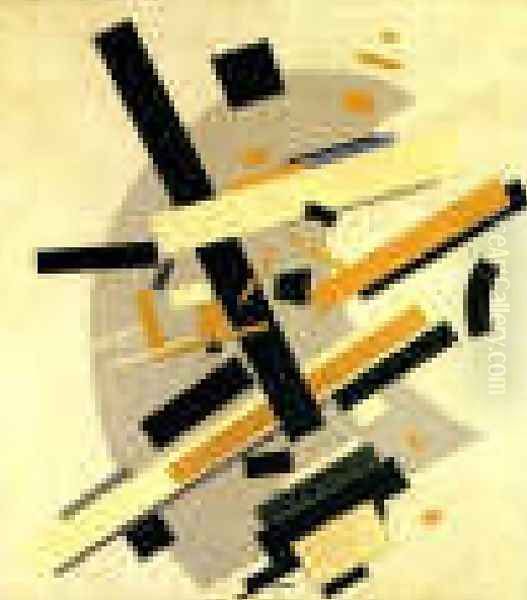 Suprematism (Supremus N58 With Yellow And Black) Oil Painting by Kazimir Severinovich Malevich