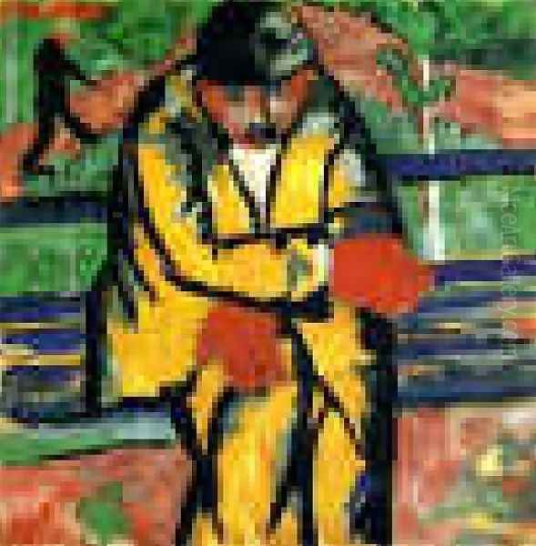 On The Boulevard Oil Painting by Kazimir Severinovich Malevich