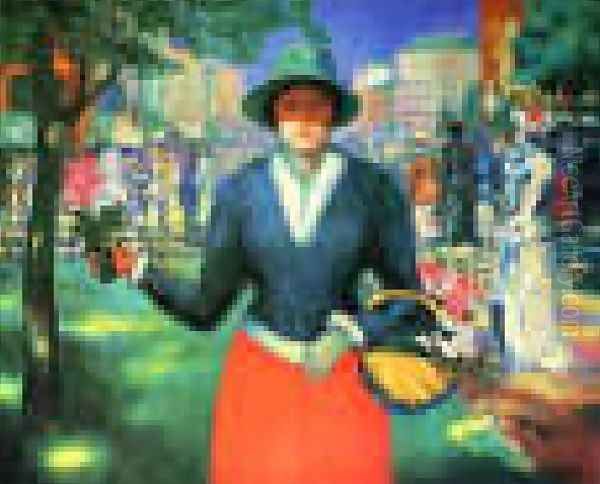 Flower Girl Oil Painting by Kazimir Severinovich Malevich