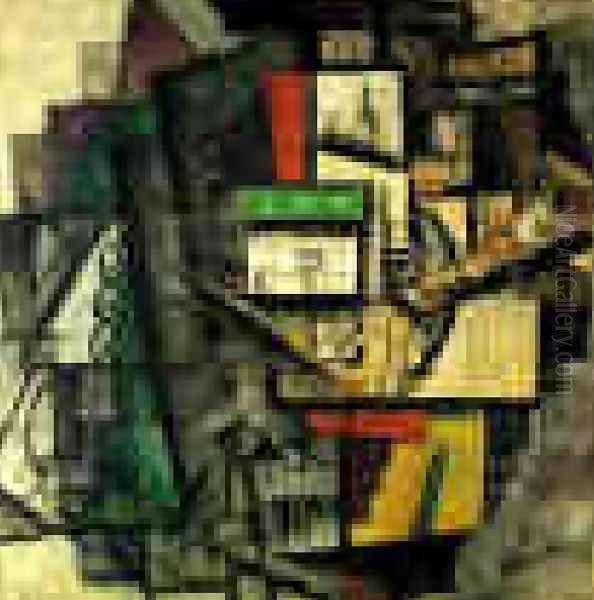 Lady In Tram Oil Painting by Kazimir Severinovich Malevich