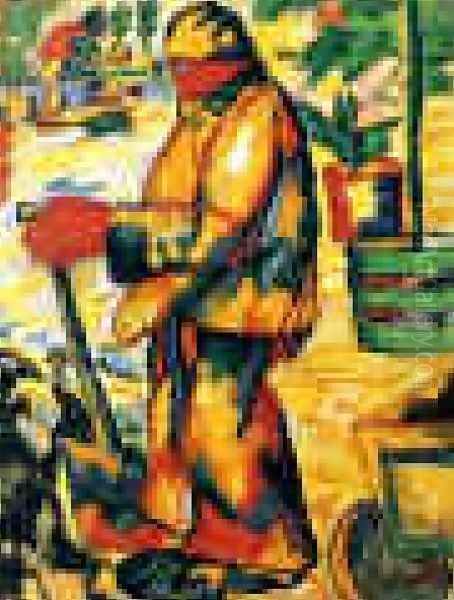 The Gardener Oil Painting by Kazimir Severinovich Malevich