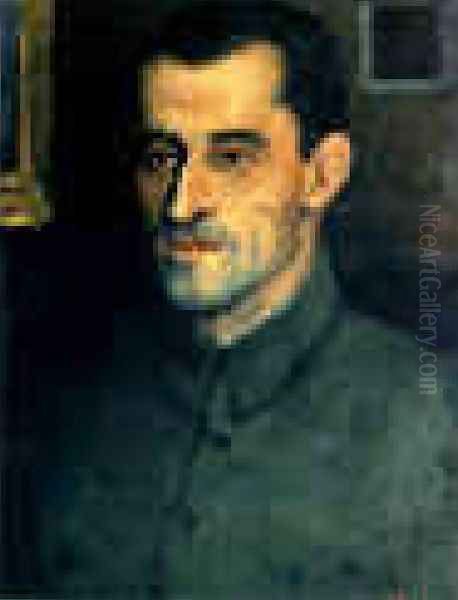 Portrait Of V A Pavlov by Kazimir Severinovich Malevich