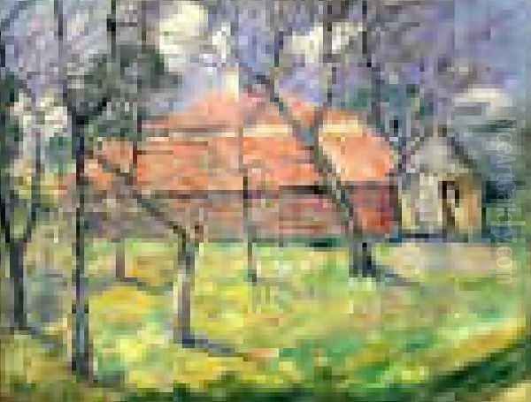 Landscape Near Kiev Oil Painting by Kazimir Severinovich Malevich