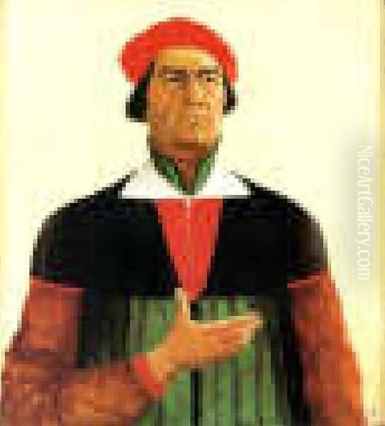 Self Portrait2 Oil Painting by Kazimir Severinovich Malevich