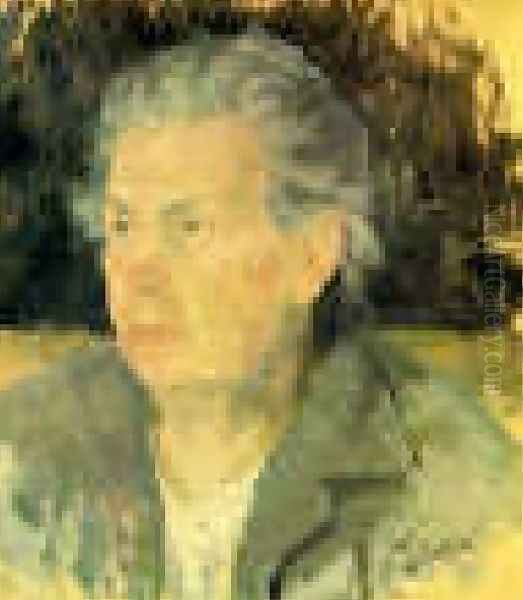 Portrait Of The Artists Mother Oil Painting by Kazimir Severinovich Malevich