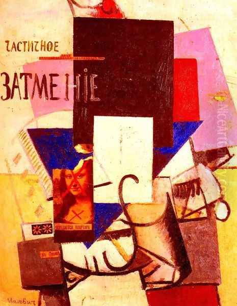 Composition with the Mona Lisa Oil Painting by Kazimir Severinovich Malevich