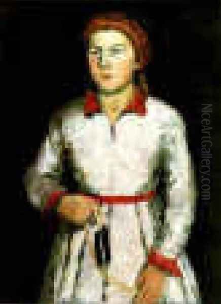 Portrait Of The Artists Daughter Una Kazimirovna Uriman Oil Painting by Kazimir Severinovich Malevich