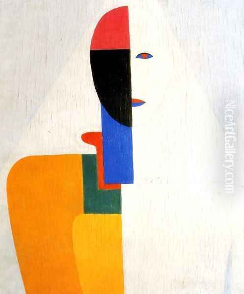 Female half figure Oil Painting by Kazimir Severinovich Malevich