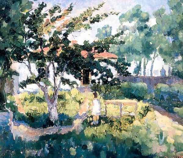 Summer Landscape Oil Painting by Kazimir Severinovich Malevich