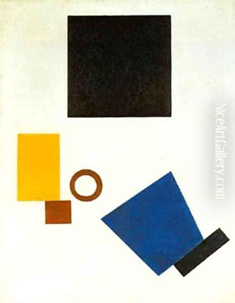 Dimensions 1915 Oil Painting by Kazimir Severinovich Malevich