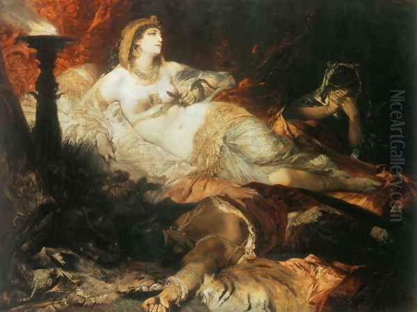 Der Tod der Kleopatra (The Death of Cleopatra) Oil Painting by Hans Makart