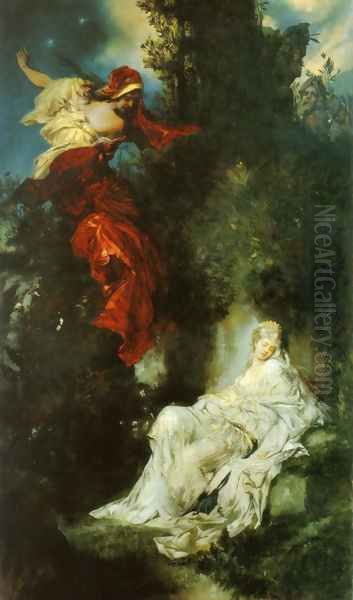 Das schlafende Schneewittchen (Snow White Sleeping) Oil Painting by Hans Makart