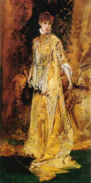 Sarah Bernhardt Oil Painting by Hans Makart