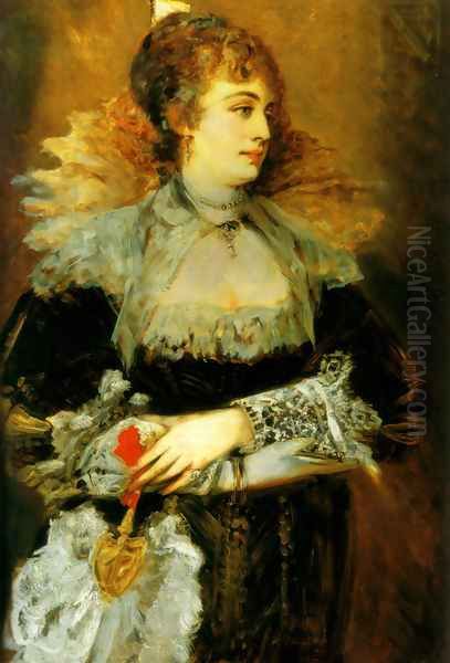 Hanna Klinkosch Oil Painting by Hans Makart