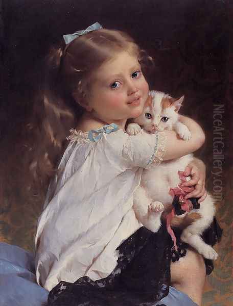 Her Best Friend Oil Painting by Emile Munier