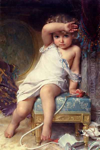 The Broken Vase Oil Painting by Emile Munier