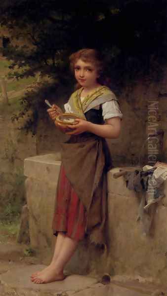 La Jeune Paysanne Oil Painting by Emile Munier