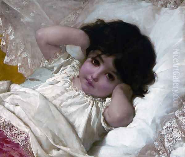 Portrait De Marie Louise Oil Painting by Emile Munier