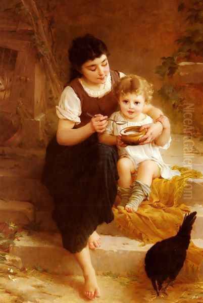 La Grande Soeur (Big Sister) Oil Painting by Emile Munier