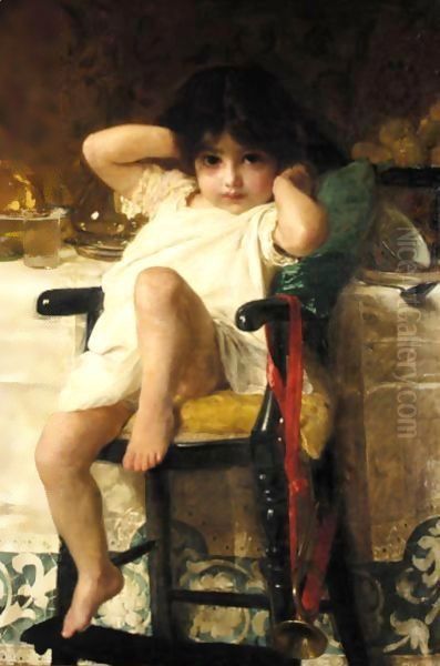 After Dinner Oil Painting by Emile Munier