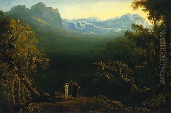 Edwin and Angelina Oil Painting by John Martin