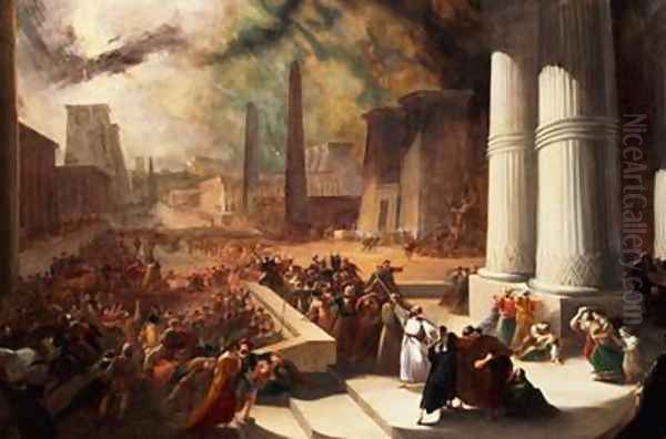 One of the Seven Plagues of Egypt Oil Painting by John Martin