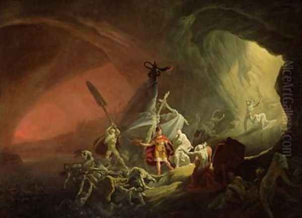 Aeneas and the Sibyl 1800 Oil Painting by John Martin