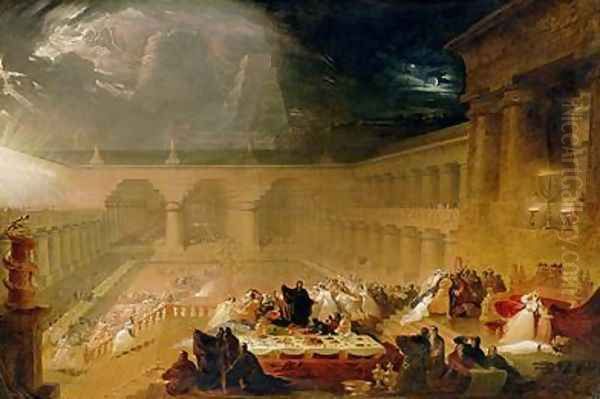 Belshazzars Feast Oil Painting by John Martin