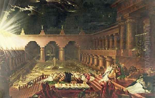 Belshazzars Feast 2 Oil Painting by John Martin