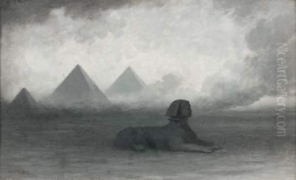 Le Sphinx Oil Painting by Ch. Theodore, Bey Frere