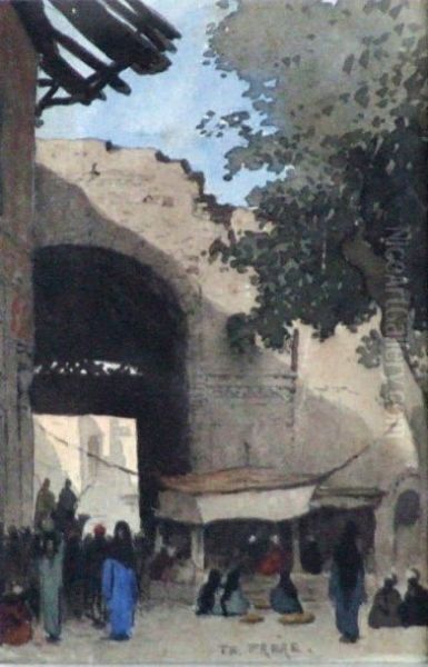 Porte Au Caire Oil Painting by Ch. Theodore, Bey Frere